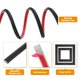 thumbnail image 3 of Uxcell 3.3Ft x 0.79" Moldura de recorte autoadhesiva para paredes, moldura de espejo flexible, tira de paneles de pared autoadhesiva para bricolaje, zócalo de piso y pared, Negro, 3 of 7