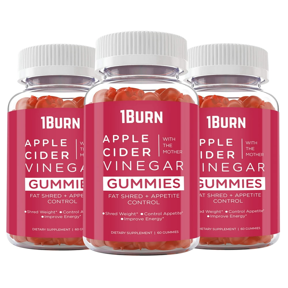 1Burn Apple Cider Vinegar Gummies Fat Shred & Appetite Control