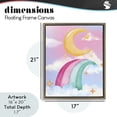 thumbnail image 3 of Moon Rainbow in Clouds Brown Framed Floater Canvas Wall Art, design by Jesse Keith, 3 of 10