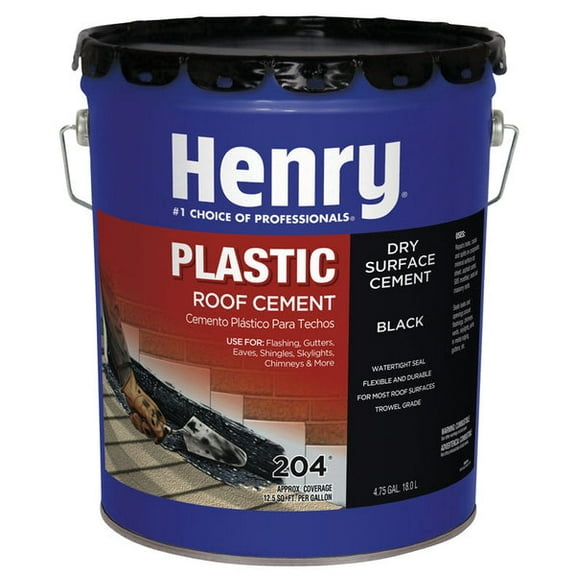 Henry Smooth Black Asphalt Roof Cement 4-3/4 gal