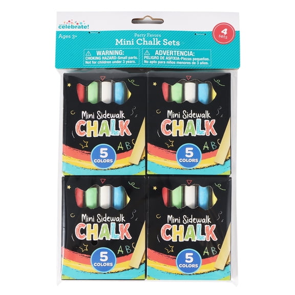 20 Count, Multicolor Mini Chalks, Party Favors, by Way To Celebrate