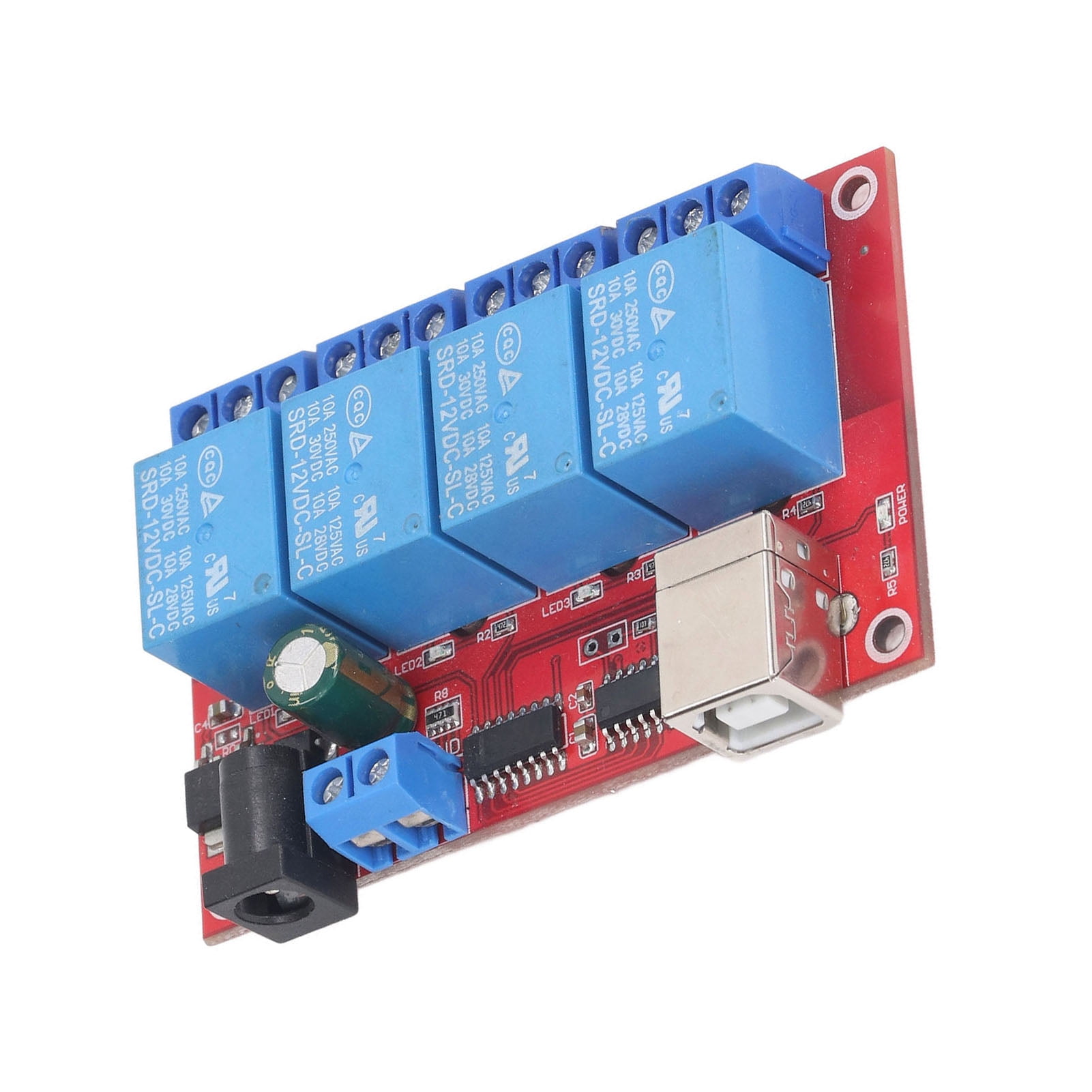 Módulo De Relé De 4 Canales Sourcing Map | 24V CC | 30A | Disparo Alto/bajo | Placa De Interruptor Para Automatización Industrial Y Domótica