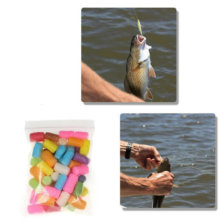 50PCS Colored Nuggets Fishing Water Soluble PVA Foam Tackle Tackle PopUp  B5G4