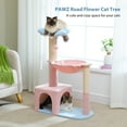 thumbnail image 5 of PAWZ Road 36.6" 4-in-1 Flower Cat Tree Tower with Cute Perch Scratching Posts for Indoor Cats, Blue, 5 of 10
