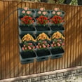 thumbnail image 3 of Self Watering Wall Planter with 18 Pots, Wall Planters for Indoor Plants, Vertical Garden Planter, Wall Mounted Plastic Plant Grow Pots for Fruits Vegetables Flowers Herbs (Green), 3 of 18