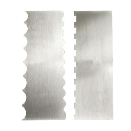 

Amusingtao 2pcs Cake Decorating Stainless Steel Cream Smoother Double Sided Butter