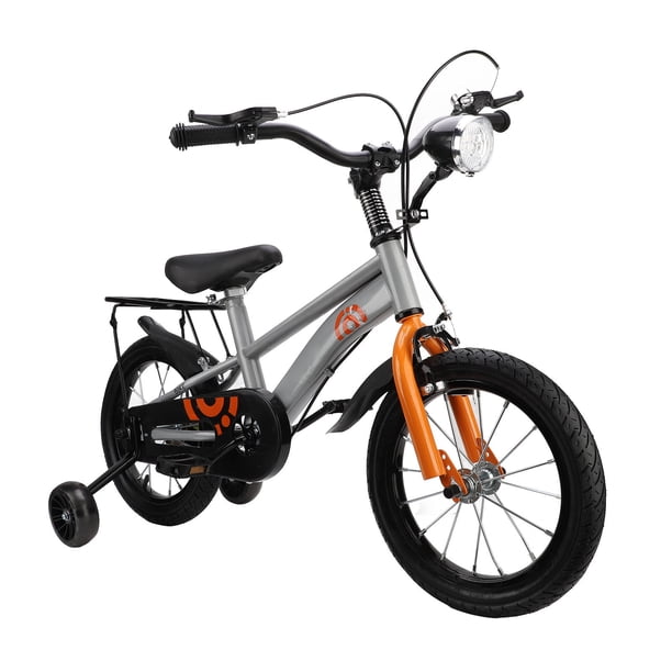 Bicicleta Para Niños, Manillar Antideslizante Premontado De Acero Al Carbono Liviano, Bicicleta Para Niños De 14 Pulgadas, Resistente A Impactos Con Ruedas Auxiliares, Frenos