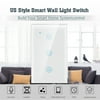 Myescustom 3 Gang Smart WiFi Switch Home Wall Light Voice Remote Control Countdown APP Timing Overload Protection Work with Alexa Google IFTTT