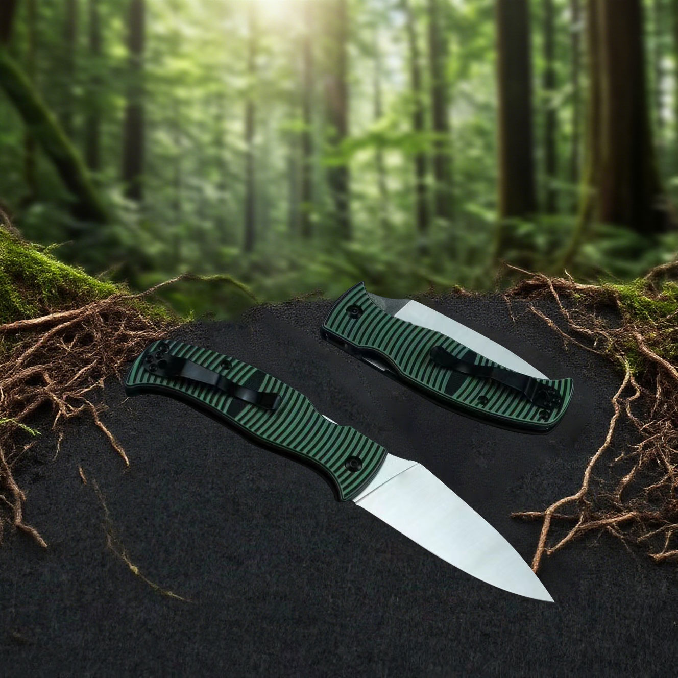 Camping Folding Knife Folding Tactical Knife Pocket Knifes, 9Cr18MoV Steel Blade G10 Handle,Cool Gifts for Men & Women