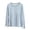 Blue, variant on ZDNIXIAN Women Round Neck Long Sleeve Basic Top ,Soft Stretchy Slim Fit Solid Layering T-Shirt, Casual Crew Neck Base Layer Blouse, Lightweight Breathable Long Sleeve Undershirt