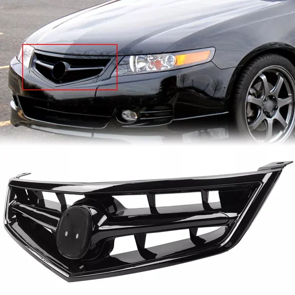 Kojem Front Grille Bumper for 2006-2008 Honda Acura TSX w/o Emblem Replacement for #AC1200112 71121SECA02ZA 71122SECA02 Black