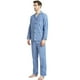 thumbnail image 3 of GLOBAL Conjuntos de Pijamas para Hombre, Ropa de Dormir de Franela 100% Algodón, Ropa de Dormir Superior E Inferior de Manga Larga, Celosía Azul S, 3 of 6