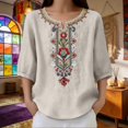 thumbnail image 6 of Womens Shirts Short Sleeve Kelon Womens Tops Short Sleeve Shirts V Neck Linen Cotton Outfits Trendy Clothes 2026 Casual Summer Tshirt, XL, 6 of 9