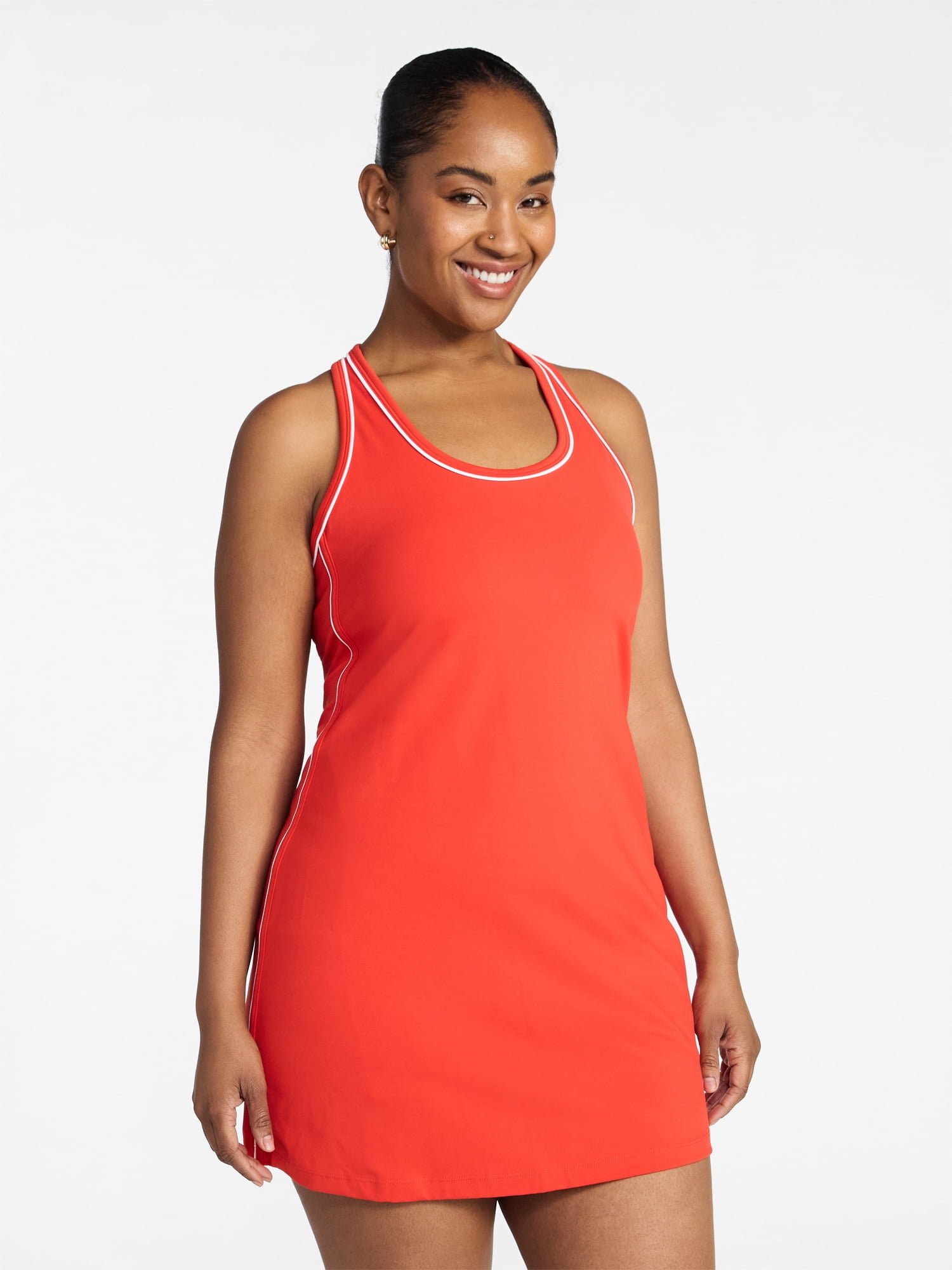 Avia Women's Piped Trim Active Dress, Sizes XS-4X