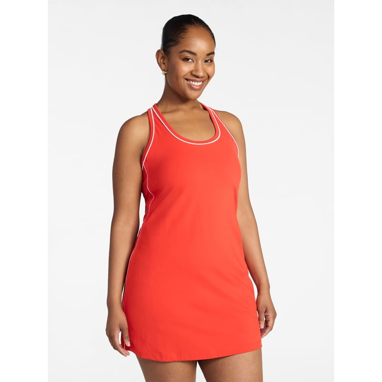 orange active dress Farm Rio Active Sleeveless Organic Cotton Midi Dress - Orange