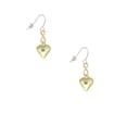 thumbnail image 2 of Delight Jewelry Goldtone Large August - Lime Green Crystal Heart Gold Tone Infinity French Earrings, 2 of 4