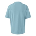thumbnail image 6 of Dresfit Mens Henley Shirt Button Down Big and Tall Short Sleeve Shirts Summer 2026 Stretch Workout T Shirts Loose Fit Cotton Oversized Tees Light Blue L, 6 of 8