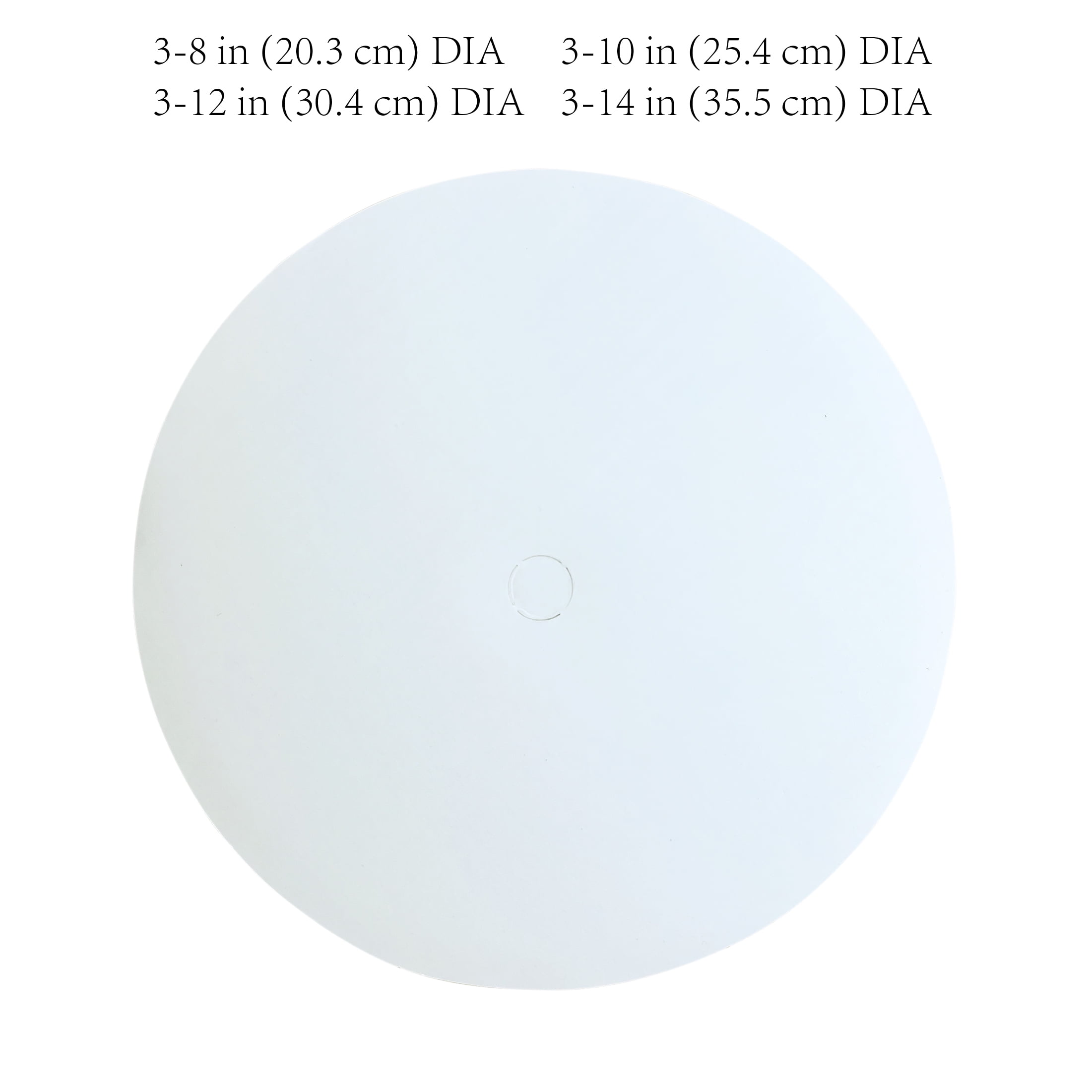 Way to Celebrate! Variety Size White Round Cake Boards, Paper Corrugate Board, 12-Counts
