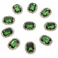 thumbnail image 6 of CRILSTYLEO 20Pcs Crafting Rhinestones Green Oval Glass Copper for Diy Craft and Handmade Projects, 6 of 8