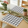 thumbnail image 3 of Gray Buffalo Check Plaid Placemats Set of 6 Farmhouse Style Place Mats Table Mats Kitchen Dining Home Outdoor Party Table Decoration, 3 of 9