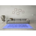 thumbnail image 3 of Ahgly Company Machine Washable Indoor Rectangle Oriental Blue Industrial Area Rugs, 2' x 5', 3 of 4