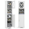 thumbnail image 1 of Costway 67" Tall Bathroom Cabinet Freestanding Storage Cabinet with 5 Adjustable Shelves White, 1 of 10