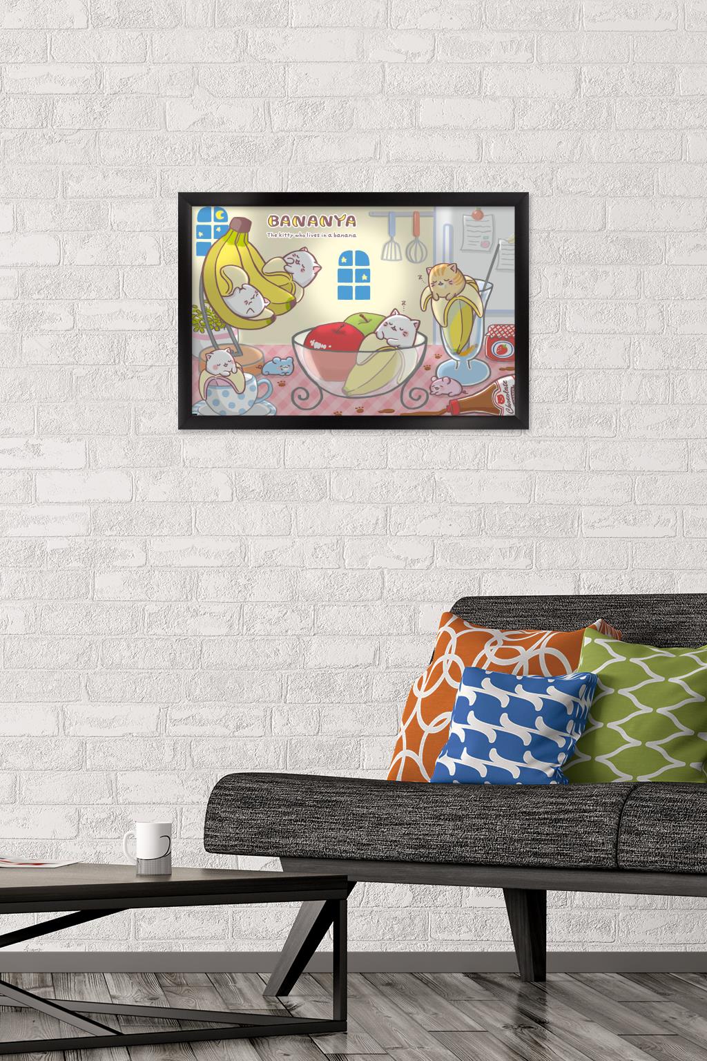 Bananya - Nap Wall Poster, 14.725" x 22.375" Framed
