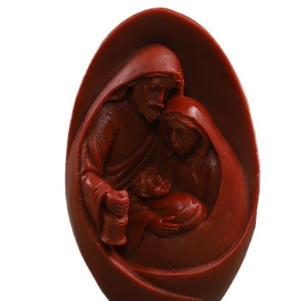 Moldes De Silicona Reutilizables Para Belén (Nacimiento), Incluye Molde De La Familia Y Base, Para Velas, Yeso O Resina
