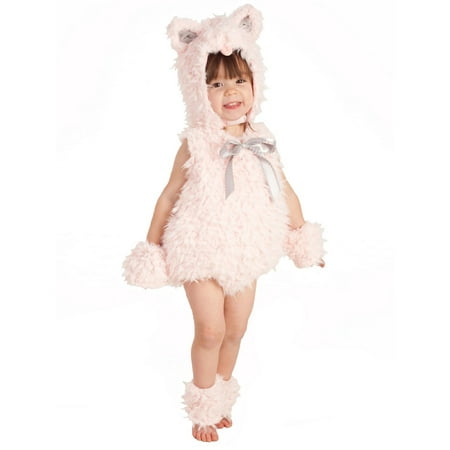 Halloween Girl's Shaggy Pink Kitty Toddler Costume