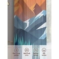 thumbnail image 6 of Orange Mountain Sheer Curtains 108 Inch Length 2 Panels for Living Room, Farmhouse Blue Forest Trees Nature View Voile Kitchen Curtain Set, Luxury Privacy Drapes Window Treatment for Bedroom, 6 of 7