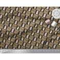 thumbnail image 2 of Soimoi Poly Georgette Fabric Text & Bunny Animal Decor Fabric Printed Yard 52 Inch Wide, 2 of 3