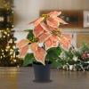 MixMart Artificial Christmas Flower Potted Decoration Living Room Tabletop Decoration Outdoor Party Staircase Layout Fake Flowers Artificial Plants