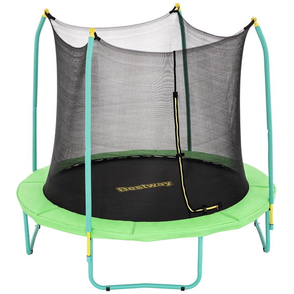 Bestway: Xtreme Air Trampoline - 8 Foot - Green, Enclosure Net, Padded Poles, Outdoor-Backyard Bouncing-Jumping Play, 175lb Cap, Adult-Teens-Kids 6