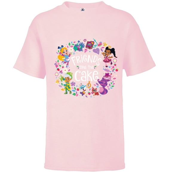 Disney Alice’s Wonderland Bakery Friends Take the Cake - Short Sleeve T-Shirt for Kids - Customized-Soft Pink