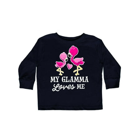 

Inktastic My Glamma Loves me with Two Flamingos Gift Toddler Boy or Toddler Girl Long Sleeve T-Shirt