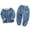 #069-Blue, variant on Cowsor Lounge Sets for Boys Girls Fuzzy Two Piece Outfits Fleece Winter Warm Pajamas Sets Fluffy Plush Top Fleece Pants Sleepwear