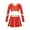 Red, variant on Kids Girls Cheer Leader Outfits Long Sleeve Cheerleading Uniform Crop Top with Pleated Skirt Set Red 8