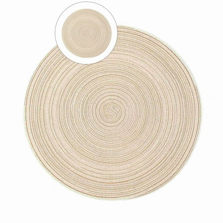 

Dvruxg Round Braided Placemat Washable Woven Heat Resistant Table Mats for Kitchen Dining Tables Round Place Mat