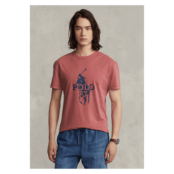 Polo Ralph Lauren Classic Fit Big Pony Logo T-Shirt, Berry, Sz M