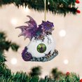 thumbnail image 4 of Decoraciones Navideñas JShteea Dragón Dibujos Animados Acrílico para Fiesta Navidad púrpura, 4 of 9