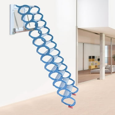 Wall Mounted Folding Ladder Loft Stairs Attic Pulldown Attic Stair For Home
