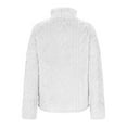 thumbnail image 6 of HAiming Womens Fuzzy Sweatshirts Long Sleeve Lapel Collar Fleece Button Warm Pullover Tops with Pocket, 6 of 8