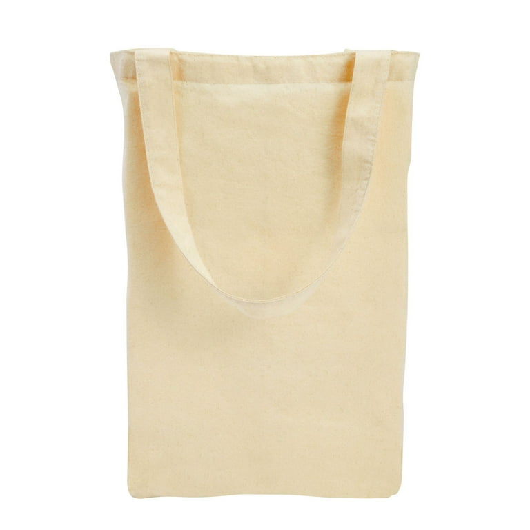 Set of 6 Blank Cotton Tote Bags Reusable 100