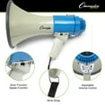 thumbnail image 3 of Champion Sports Megaphone with Siren, Handheld Microphone, Shoulder Strap, Powerful Bullhorn Loudspeaker with Adjustable Volume Control for Sport Events, Concerts, Crowd Control, White/Blue, 12 Watts, 3 of 5