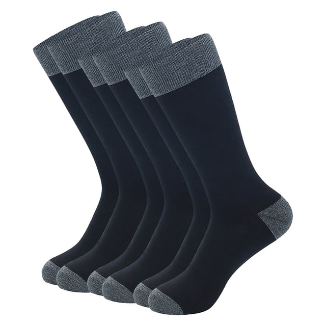 Calcetines Prolriy para hombre, 3 pares, informales, Dri-Tech, transpirables, color gris oscuro