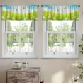 thumbnail image 2 of LALILO Kitchen Curtain Valance Floral Summer Spring Landscape Rod Pocket Window Curtain 52"x 18" Set of 2, 2 of 5