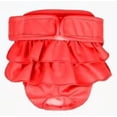 thumbnail image 1 of Couches pour Chiennes, Couches Réutilisables pour Animaux de Compagnie pour Chiennes, Jupe-Couche Lavable pour Chiens en Chaleur, Menstruations, Incontinence Ou Urine Excitable Rouge, 1 of 8