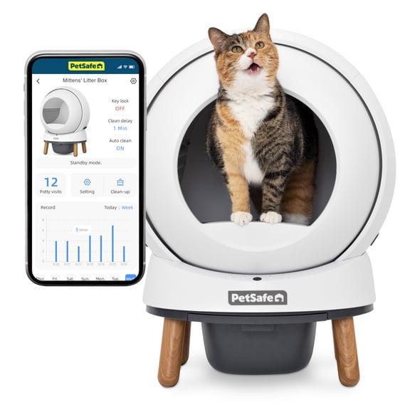 PetSafe ScoopFree SmartSpin Self-Cleaning Litter Box, App Controlled with Health Monitoring