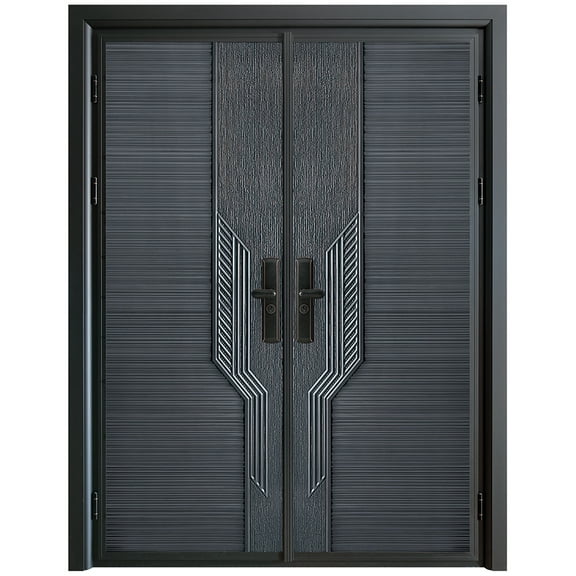 Fireproof and explosion-proof cast aluminum door villa door double door rural self-built houses to enter the household anti-theft copper custom