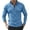 Blue, variant on Mens Golf Polo Long Sleeve Solid Jacquard Comfort Crew Neck Plus Size Mens Clothing,Blue,L